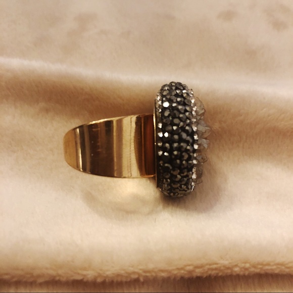 2 for $25 Rose Gold Druzy Chunky Statement Ring - Picture 3 of 4